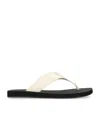 The Row Dune Classic Ginza Leather Flip Flops In White