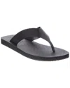 The Row Dune Classic Ginza Leather Flip Flops In Black