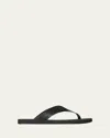 The Row Dune Classic Leather Thong Sandals In Black