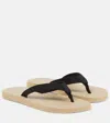 The Row Dune Canvas Thong Sandals In Grey