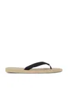 The Row Dune Cotton Flat Thong Sandals In Iron Grey