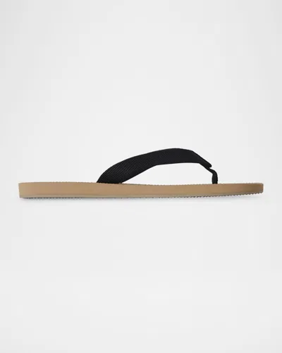 THE ROW DUNE COTTON FLAT THONG SANDALS