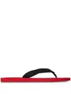 The Row Dune Two-tone Cotton-blend Grosgrain Flip Flops In Red