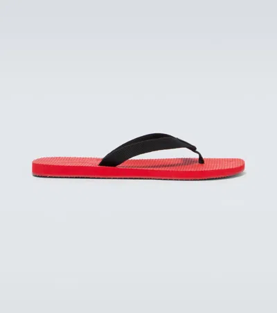 The Row Dune Grosgrain Thong Sandals In Red