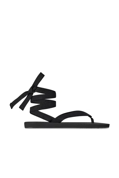 The Row Dune Knot Sandals In Black