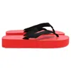 The Row Dune Platform Flip Flops In Red Rubber In Red