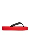 The Row Womens Dune Flatform Rubber Sandals Red Comb In Red