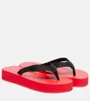 The Row Dune Platform Thong Sandals In Black