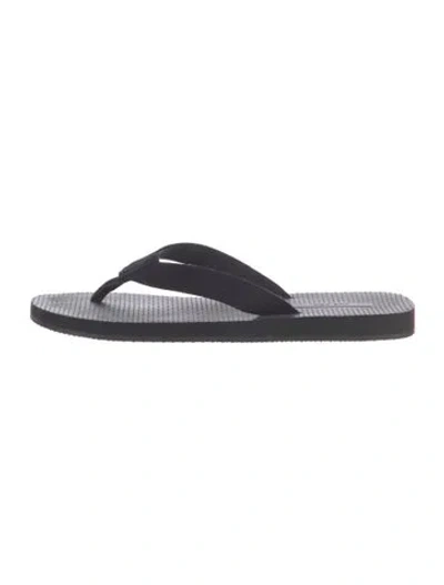 Pre-owned The Row Dune Rubber Flip Flops In Black