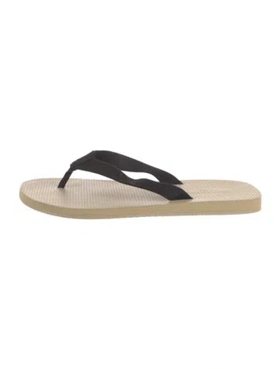 Pre-owned The Row Dune Rubber Flip Flops In Black/neutrals