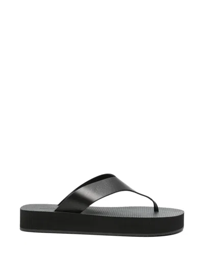 The Row Dune Sandals In Black