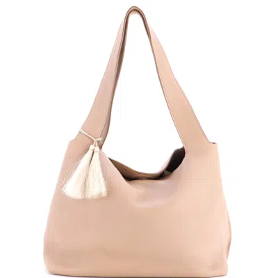The Row Duplex Hobo Leather In Neutral