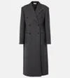 The Row Duras Double-breasted Wool Coat In Grey