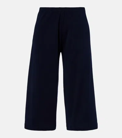 The Row Dusk Cotton Bermuda Pants In Blue