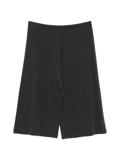 The Row Dusk Wide-leg Elasticated-waistband Shorts In Gray