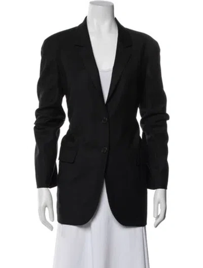 Pre-owned The Row Dustina Virgin Wool Blazer In Black