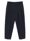 The Row Navy Dyon Trousers In Blue