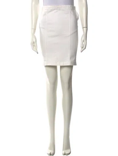 Pre-owned The Row E 4 Mini Skirt In White