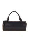 The Row Zip-up Top Handle Bag In Black