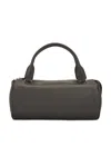 The Row Edith Leather Clutch In Koala Grey Pld