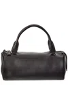 The Row Edith Leather Clutch In Black