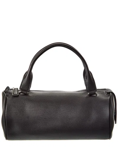The Row Edith Leather Clutch In Black