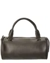 The Row Edith Leather Clutch In Grey
