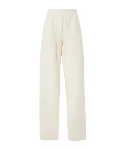 The Row Ednah Merino Wool Tapered Pants In White
