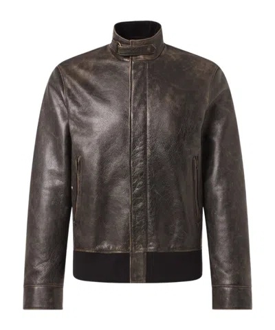 The Row Edrice Leather Jacket In Black
