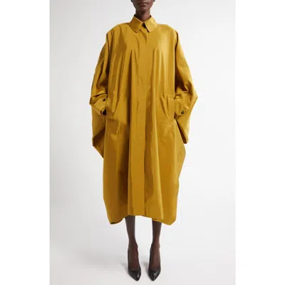 The Row Edyta Long Oversized Wool Coat In Yellow