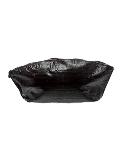 Pre-owned The Row Eel Skin Dante Xl In Black
