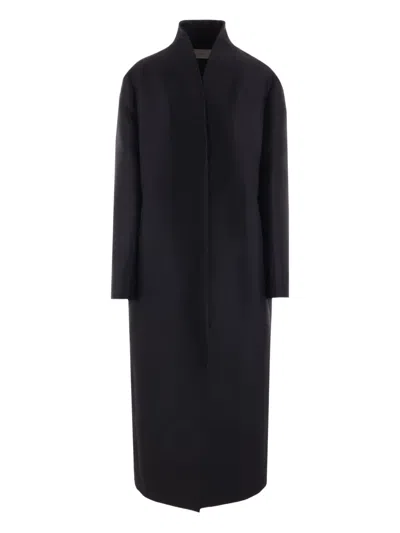 The Row Egle Single-breasted Wool-blend Coat In Blue