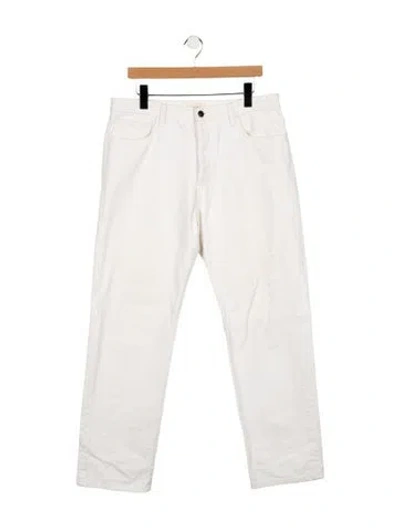 Pre-owned The Row Egli Jeans Straight-leg Jeans In White