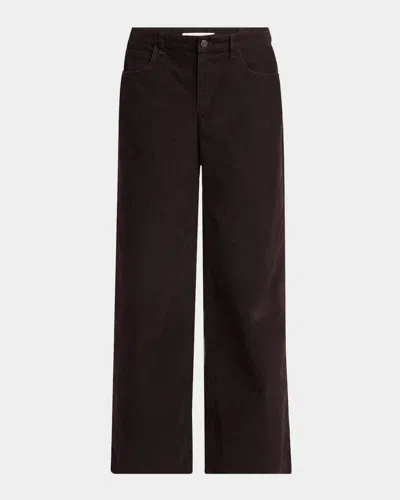 The Row Eglitta Corduroy Straight-leg Pants In Brown
