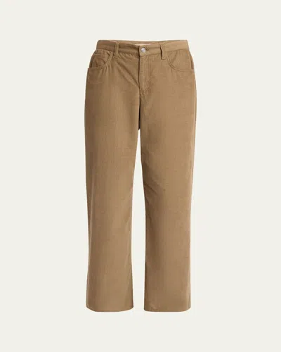 The Row Eglitta Corduroy Wide-leg Pants In Brown