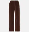 The Row Eglitta Corduroy Straight Trousers In Brown