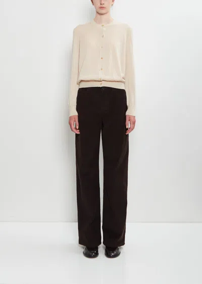 The Row Eglitta Cotton Corduroy Pant In Brown