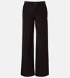 The Row Egglita Corduroy High-rise Straight-leg Jeans In Black