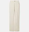 The Row Eglitta Cotton Corduroy Wide-leg Pants In Beige