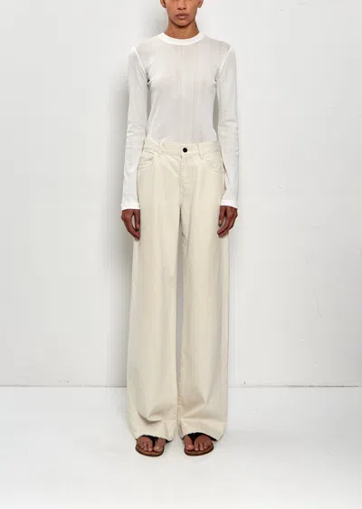 The Row Eglitta Cotton Jean In Nude