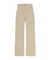 The Row Eglitta Cotton Trousers In Raw White