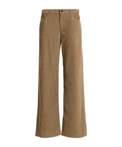 The Row Eglitta Courduroi Cotton Wide Pants In Brown