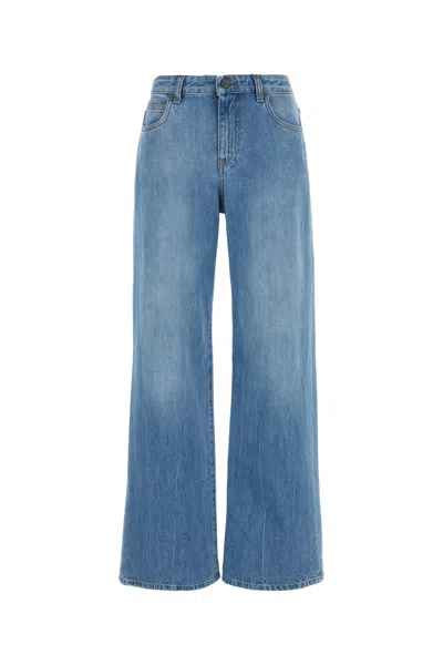 The Row Eglitta Low-rise Wide-leg Jeans In Blue