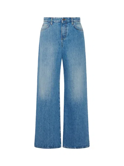 The Row Eglitta Jean In Cotton In Blue