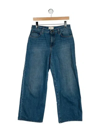 Pre-owned The Row Eglitta Jean Wide Leg Jeans In Blue