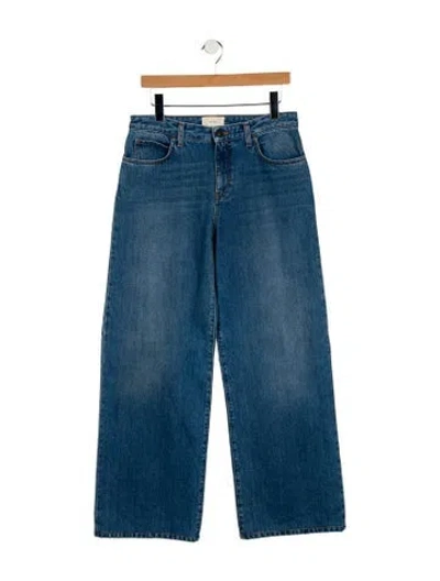 Pre-owned The Row Eglitta Jean Wide Leg Jeans In Blue