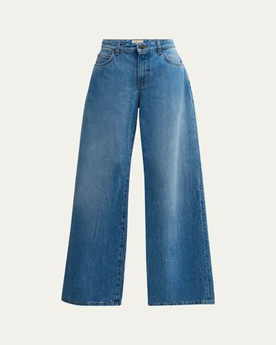 The Row Eglitta Mid-rise Straight-leg Jeans In Blue