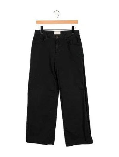 Pre-owned The Row Eglitta Pant Wide Leg Jeans In Black