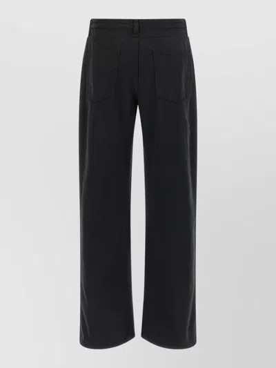 The Row Eglitta Straight Jeans Trousers Belt Loops In Black