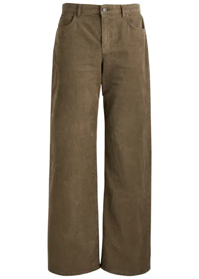 The Row Eglitta Straight-leg Corduroy Trousers In Khaki